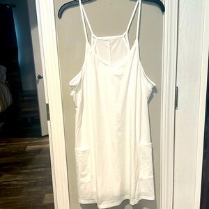 White dress with built in shorts